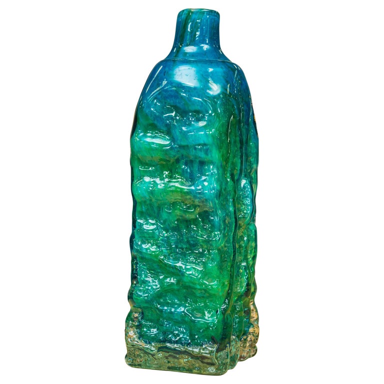 Large Mdina Glass Textured Vase by Michael Harris