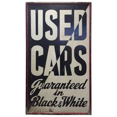 Great Super Large Graphic Vintage Car Sign