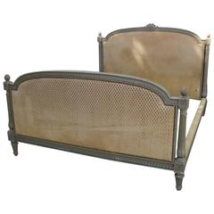 French Louis XVI Style Bed with a Painted Finish