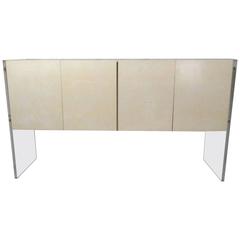 Mid-Century Modern Baughman Style Lucite and Lacquer Sideboard