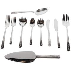 Art Deco Silver Plate Set of 12 Flatware by Community 2