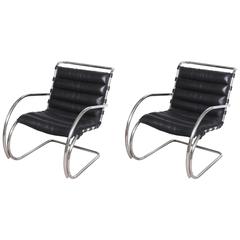 Mid-Century Edition Bauhaus Mies van der Rohe Mr. Lounge Chairs by Knoll