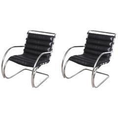 Mid-Century Edition Bauhaus Mies van der Rohe Mr. Lounge Chairs by Knoll 