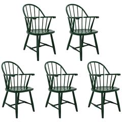 Green Windsor Armchairs by Josef Frank Vienna circa 1925 for Haus und Garten 12