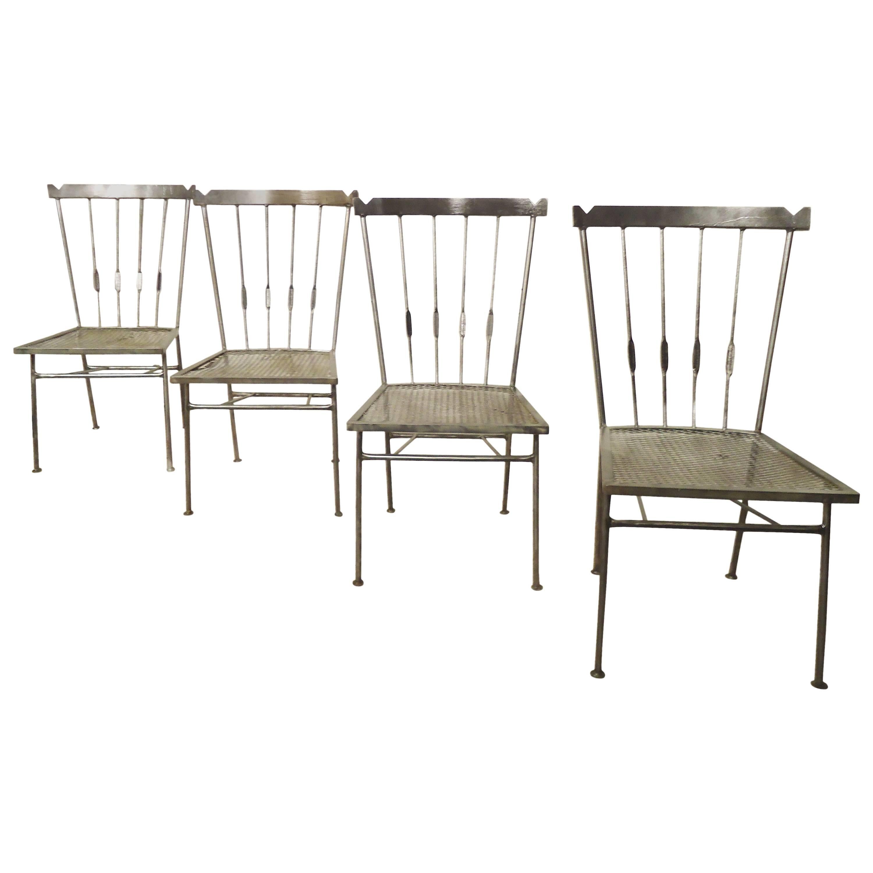 Restored Metal Spindle Back Chairs