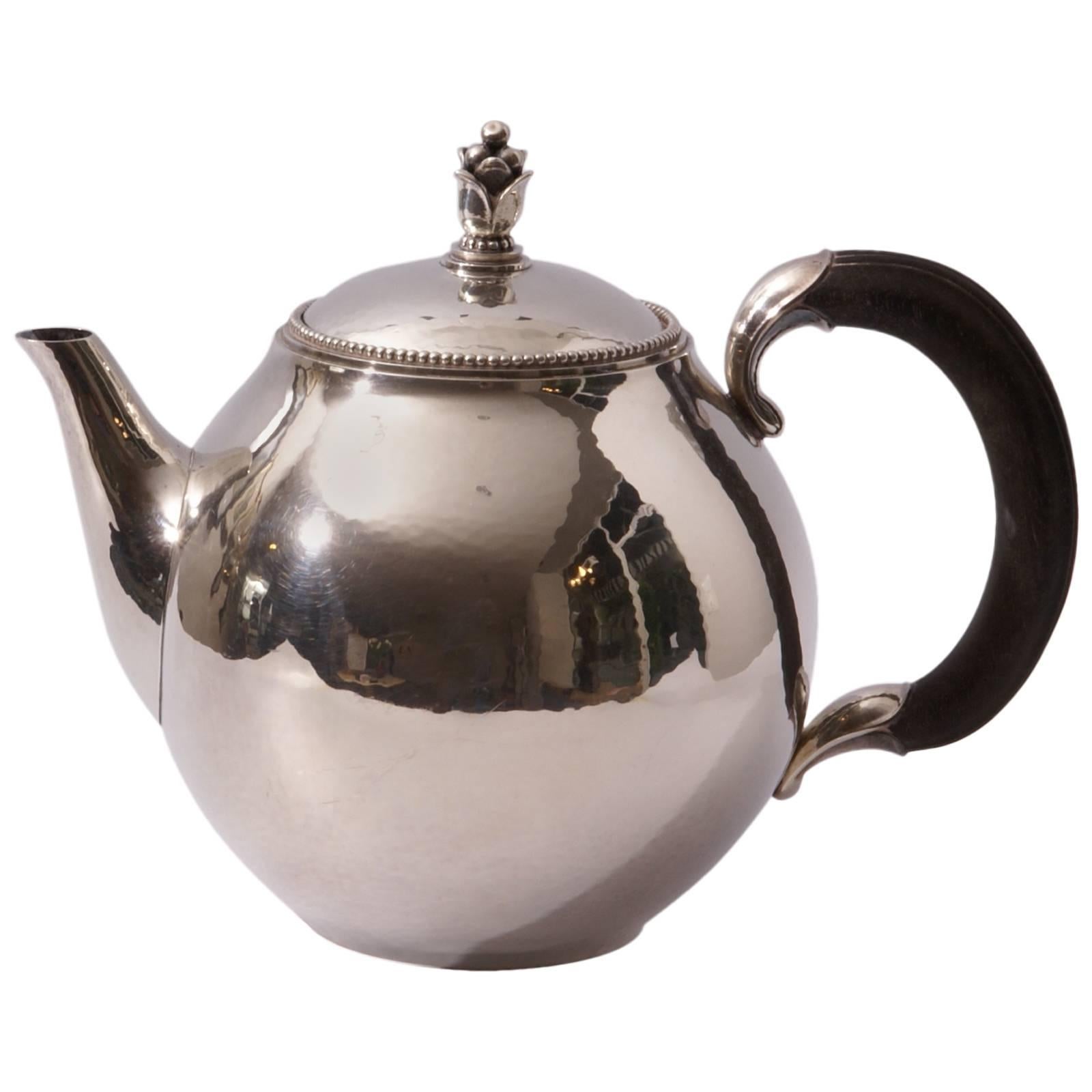 Art Deco Sterling Silver Teapot by Georg Jensen "456B" For Sale