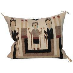 Yea Navajo  Indian Weaving Pillow