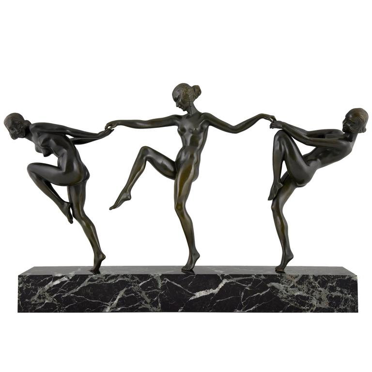 pierre-laurel-art-deco-bronze-sculpture-dancing-nudes-1930-at-1stdibs