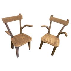 Pair of Faux Bois Armchairs