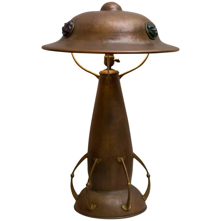 hammered copper table lamps