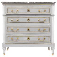 French Louis XVI Marble-Top Chest of Drawers