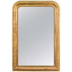Antique Louis Philippe Period Gold Leaf Mirror from France