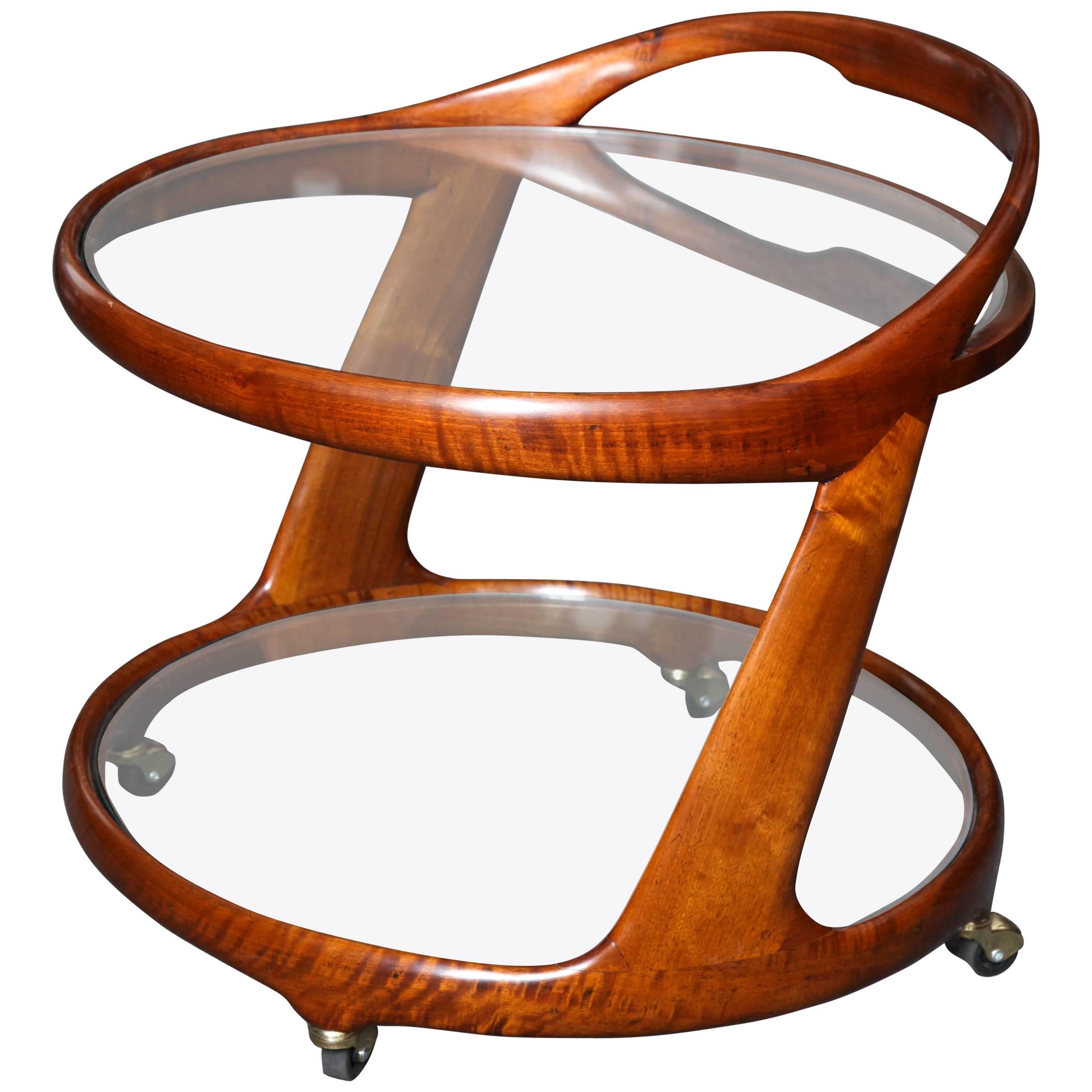 Bar Cart by Cesare Lacca made in Italy in 1950 For Sale