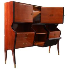 amazing Oswaldo Borsani rosewood Bar Cabinet - Italy 1955