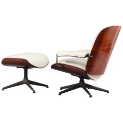 Rosewood Lounge Chair with Ottoman by Ico Pasrisi for MIM Roma
