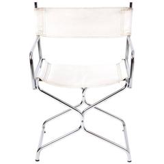 Film Directors Chair Rafael Garcia Silla Jamuga Leather and Steel Tubes