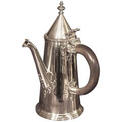 Antique Chocolate or Coffee Pot by Silversmith Wilson & Gill, London 1927