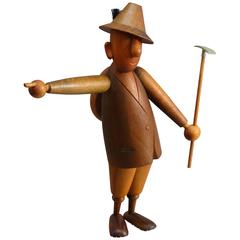 Franz Hagenauer wooden sculpture austrian hiker 8