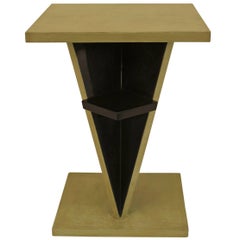 Jean Dunand French Art Deco Lacquered Pedestal End Table