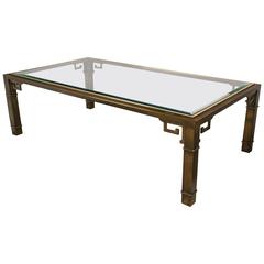 Coffee Table Brass Base and Glass Top