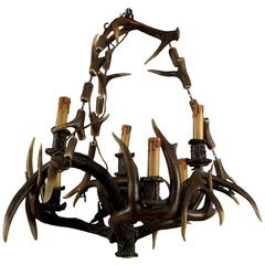 Rustic Black Forest Antler Chandelier 2