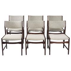 Six Dining Rosewood Chairs for Tecno