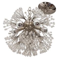 Polished Nickel Starburst Pendant Ceiling Fixture