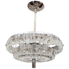 Tiered Facet Cut Crystal Element Chandelier