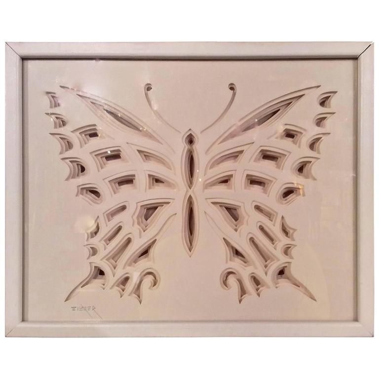 Three Dimensional Butterfly Paper Sculpture, Signed by Artist Jack Eisner, 1970s For Sale at 1stdibs