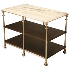 Old Plank Kitchen Island in Stainless and Bronze 12