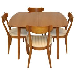 Retro Mid-Century Modern Dining Set by Kipp Stewart For Drexel, Sun Coast Collection