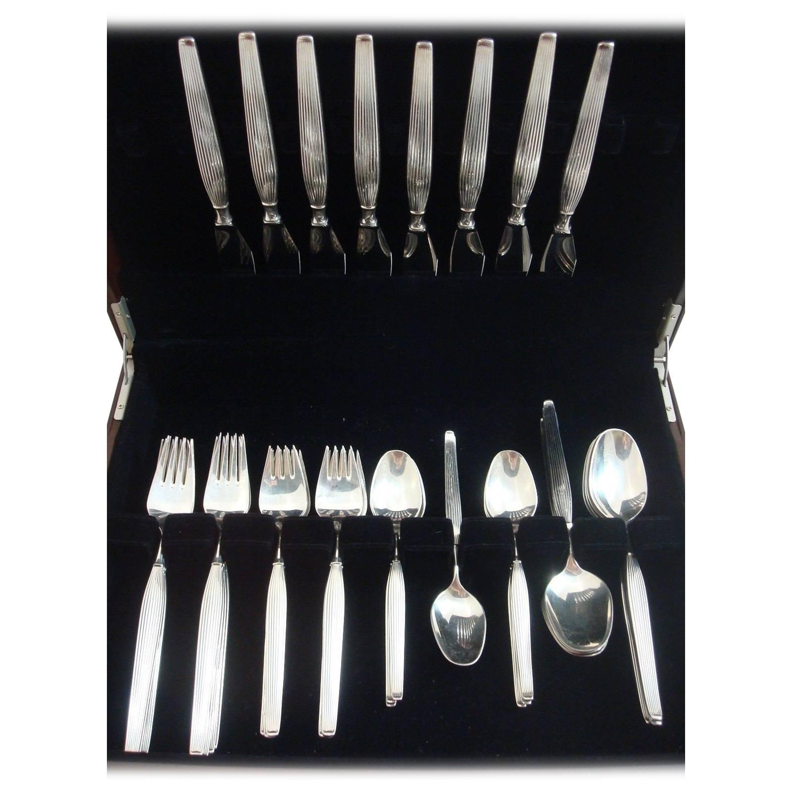 Savoy by Frigast Sterling Silver Flatware Set Service Danish 40 Pieces