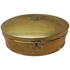 Vintage Oval Brass Box