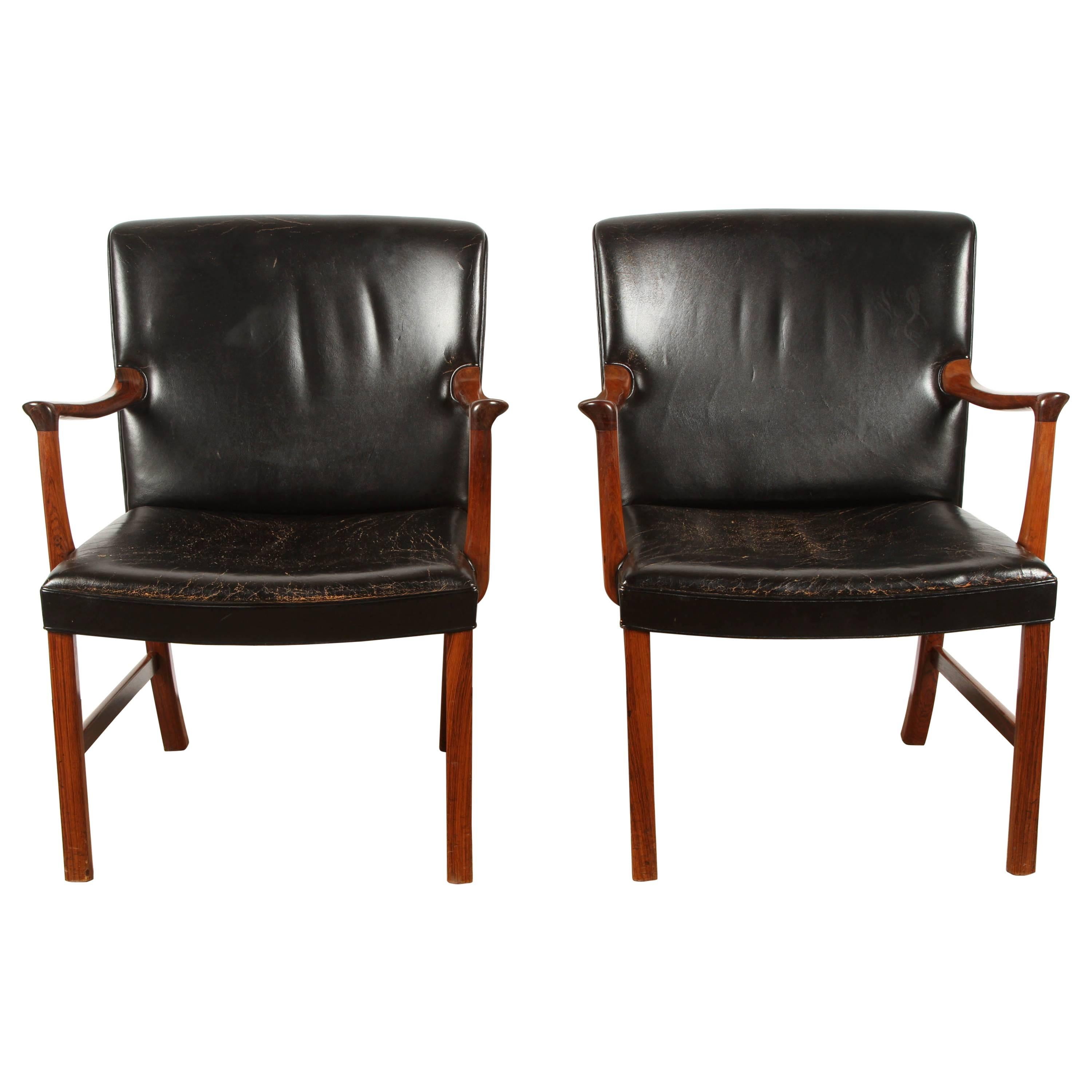 Pair of Ole Wanscher Armchairs