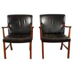 Pair of Ole Wanscher Armchairs