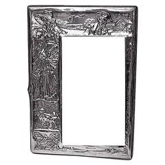 Art Nouveau English Silver Photograph Frame, Birmingham 1906, James Deakin 