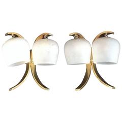 Lovely Pair of Sconces in The Style of Fontana Arte