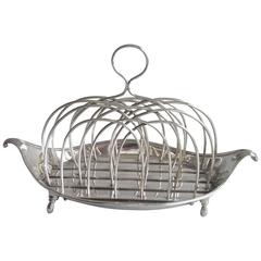 Extremely Rare George III "Onslow" End Pattern Toast Rack, London, 1788