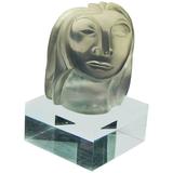 ""Frauenkopf", fabelhafte Lucite-Skulptur von Susan Bush