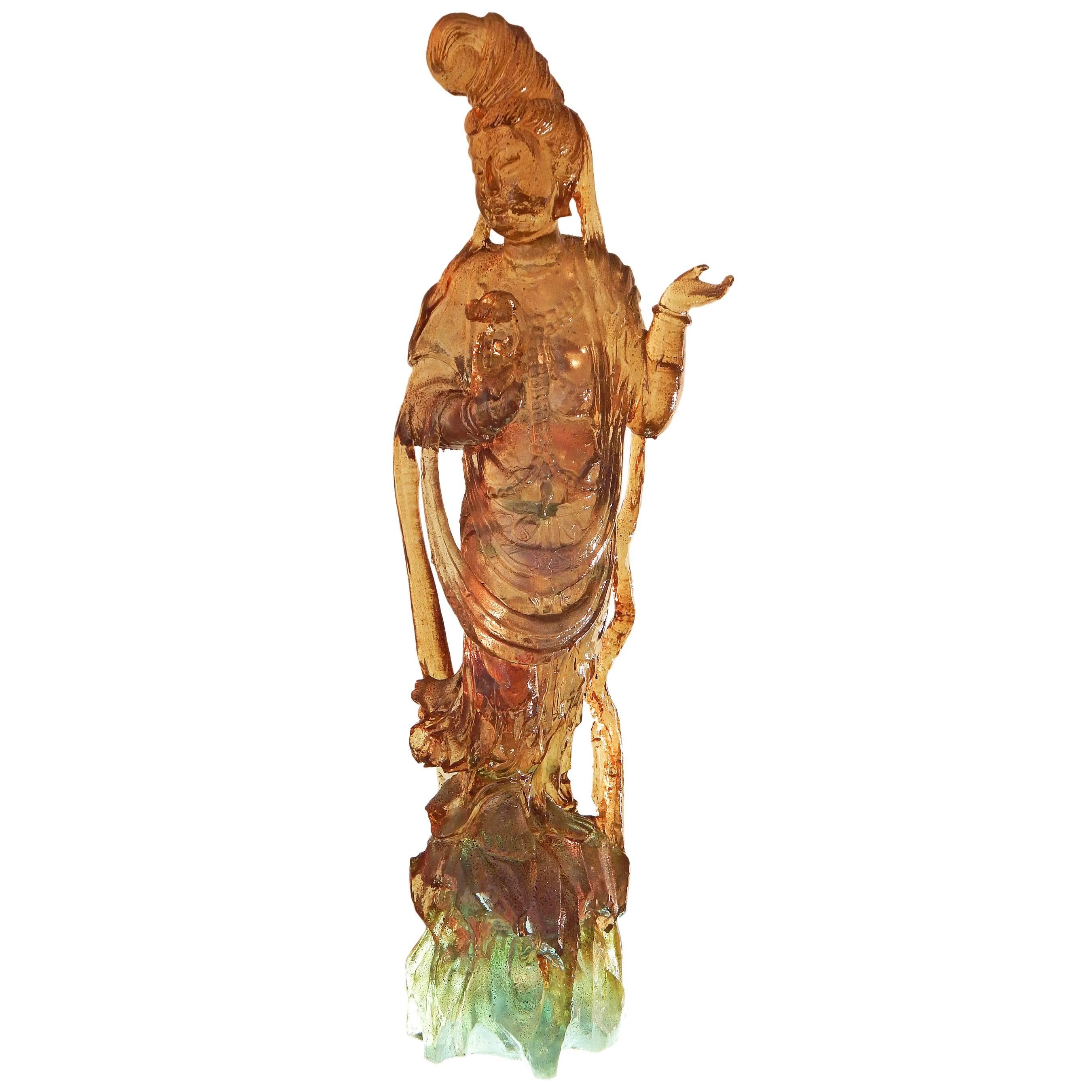 "Guanyin, " Superb and Ambitious Mid-Century Sculpture by Dorothy Thorpe