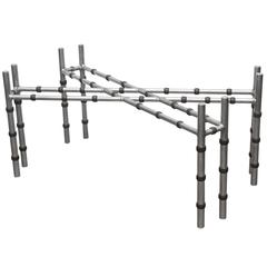Faux Bamboo Aluminum Cocktail Table Base