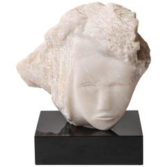 Wendy Hendelman White Alabaster Head Sculpture, 2014 2