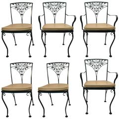 Set of Six Woodard Dining Chairs