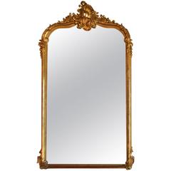 Louis XV style gilded mirror