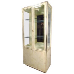 Mid-Century Modern Goatskin Vitrine by John Stuart