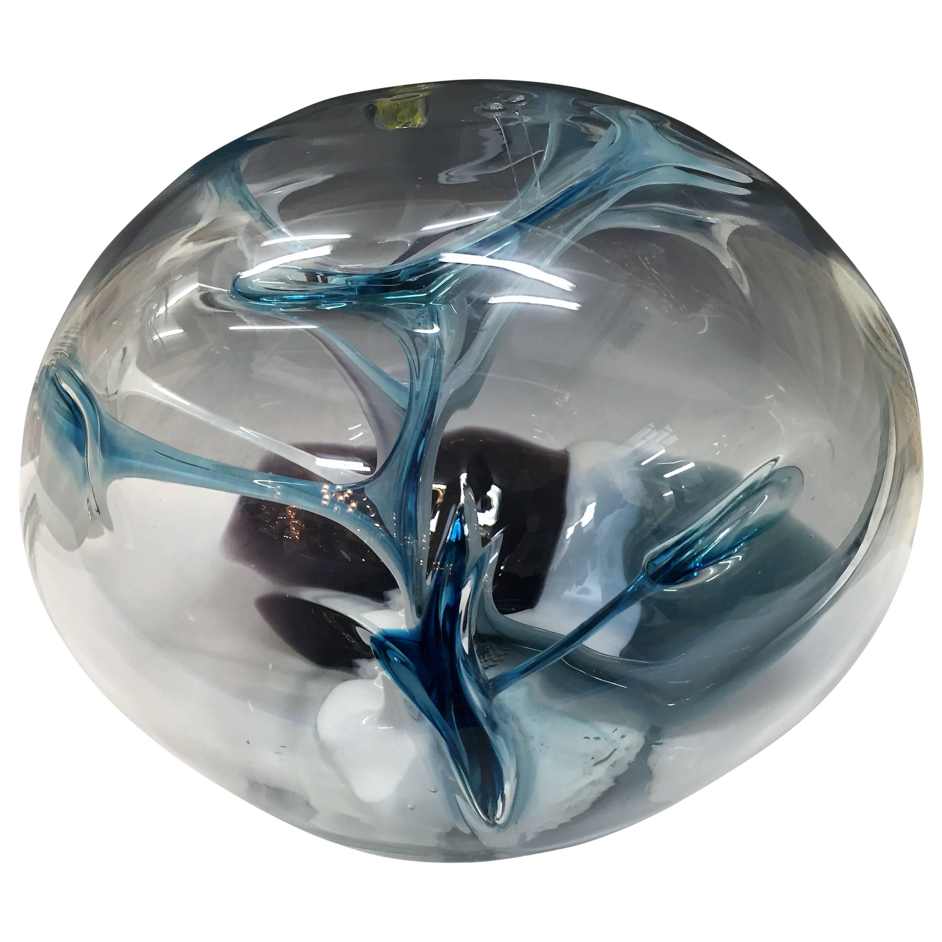 Modernist Murano Glass Orb Sculpture For Sale