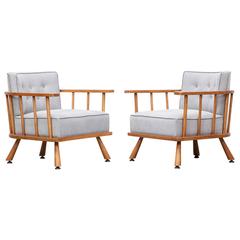 Pair of T.H. Robsjohn-Gibbings Lounge Chairs * NEW UPHOLSTERY * 6