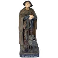 Terra Cotta Sculpture "Old Shepherd" by J. Le Guluche 10