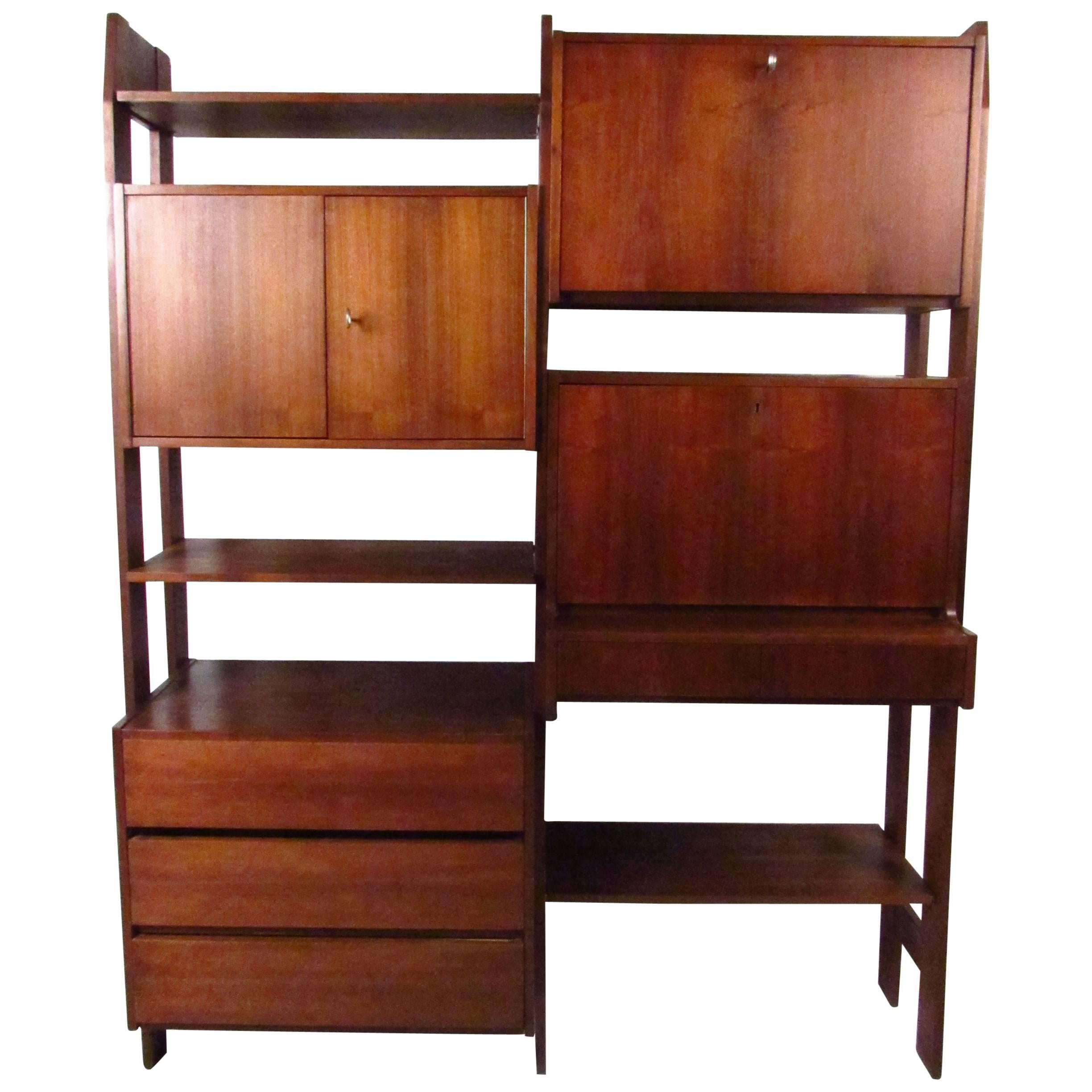 MidCentury Modern Teak Wall Unit For Sale at 1stDibs mid century wall unit, mid century teak