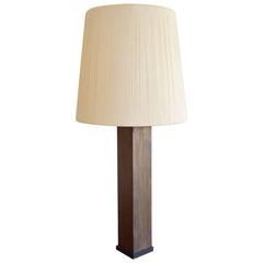 Metal Columnar Lamp with Rare String Shade